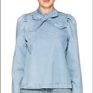 Ulla Johnson wes denim bow top
